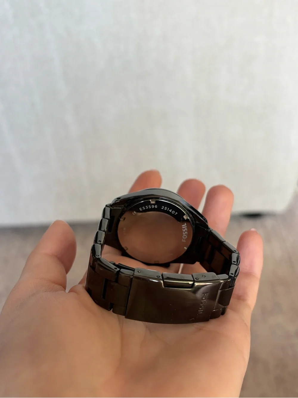 Fossil Decker Chronograph Black Stainless Steel Watch (Model: ES3596)